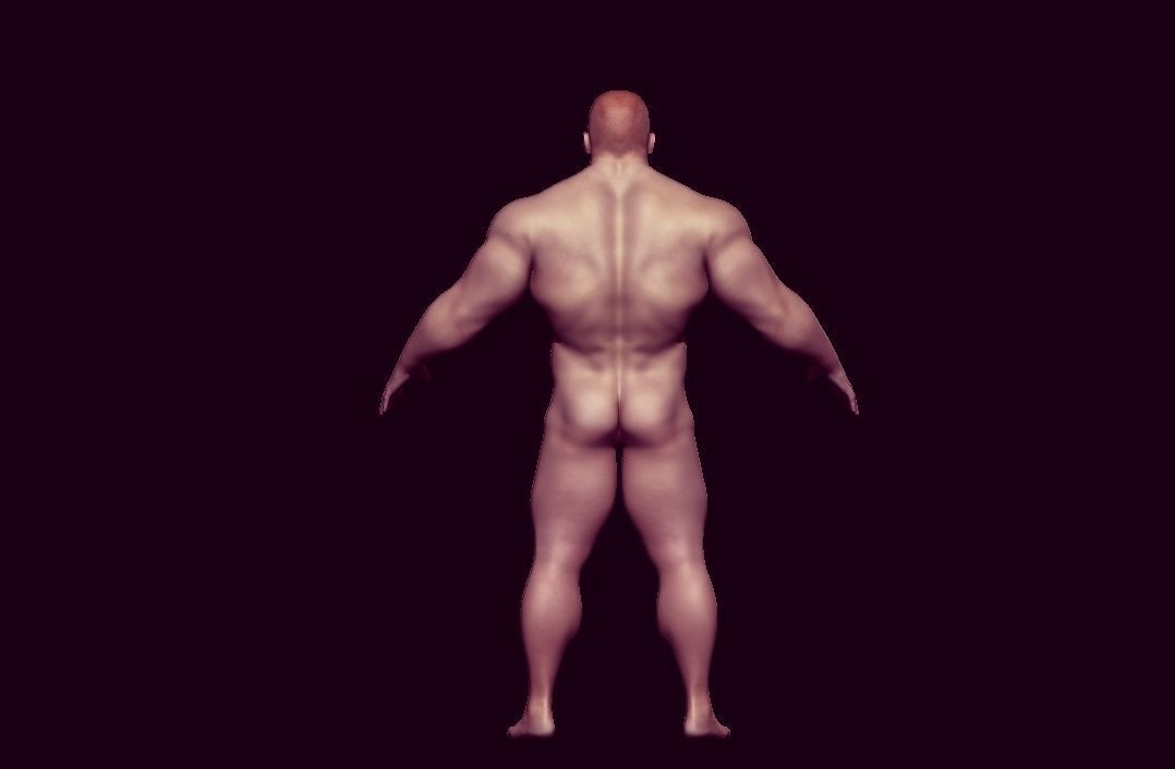 base mesh male  Low-poly 3D model_2