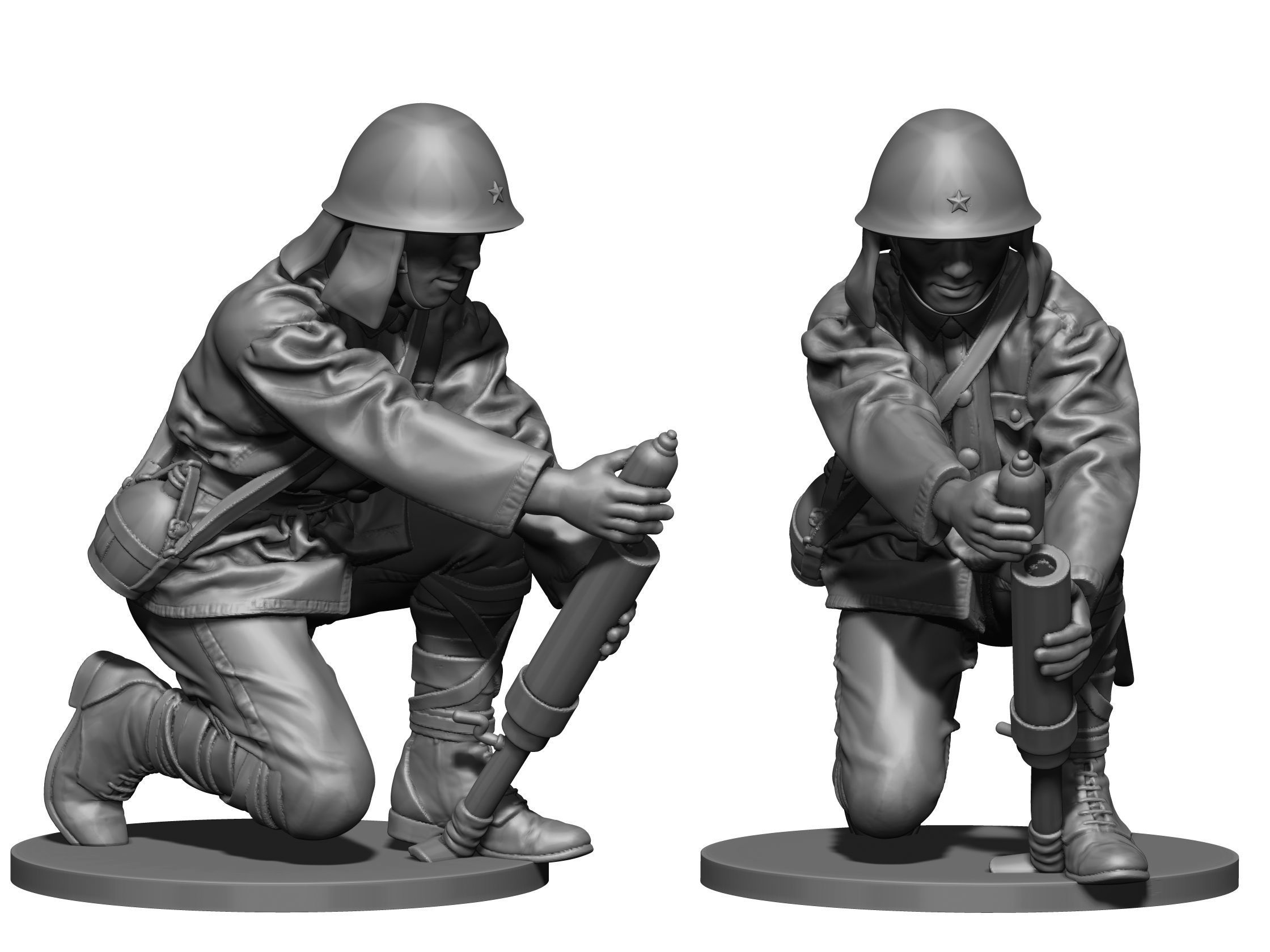 Japan soldier ww2 3D print model_4