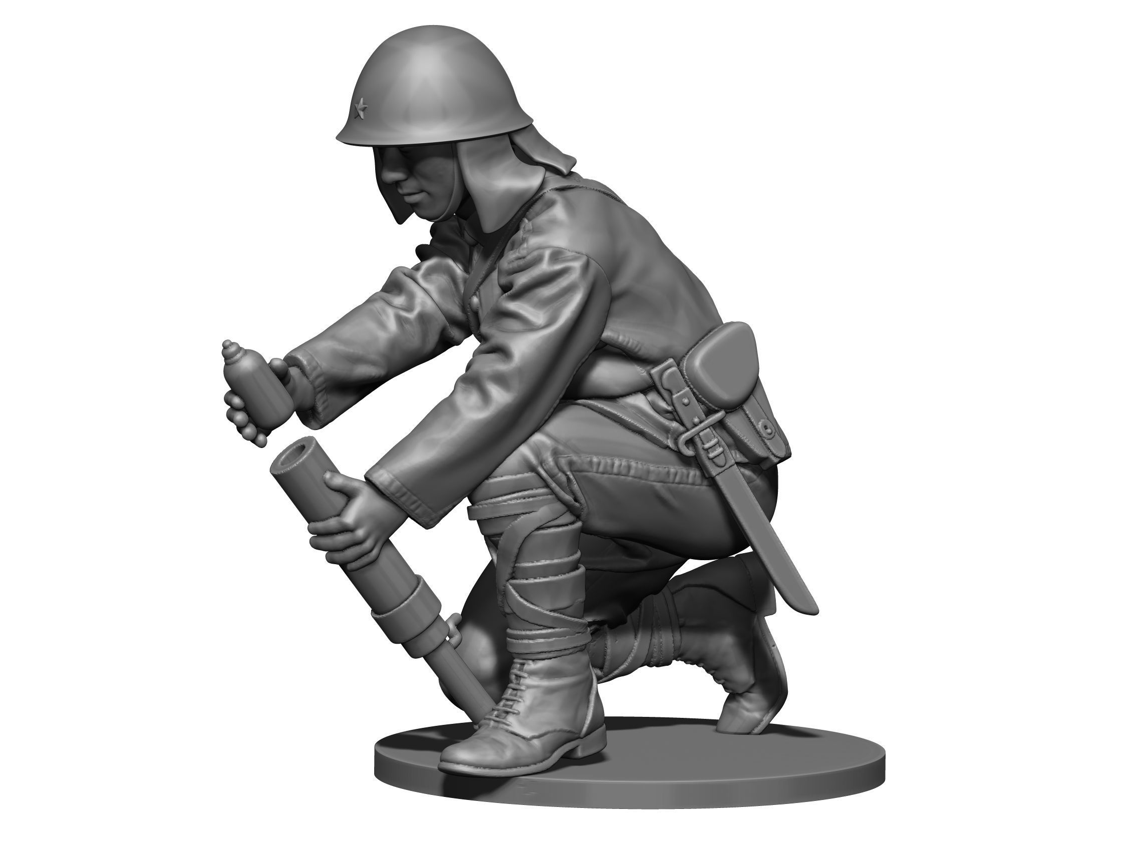 Japan soldier ww2 3D print model_6