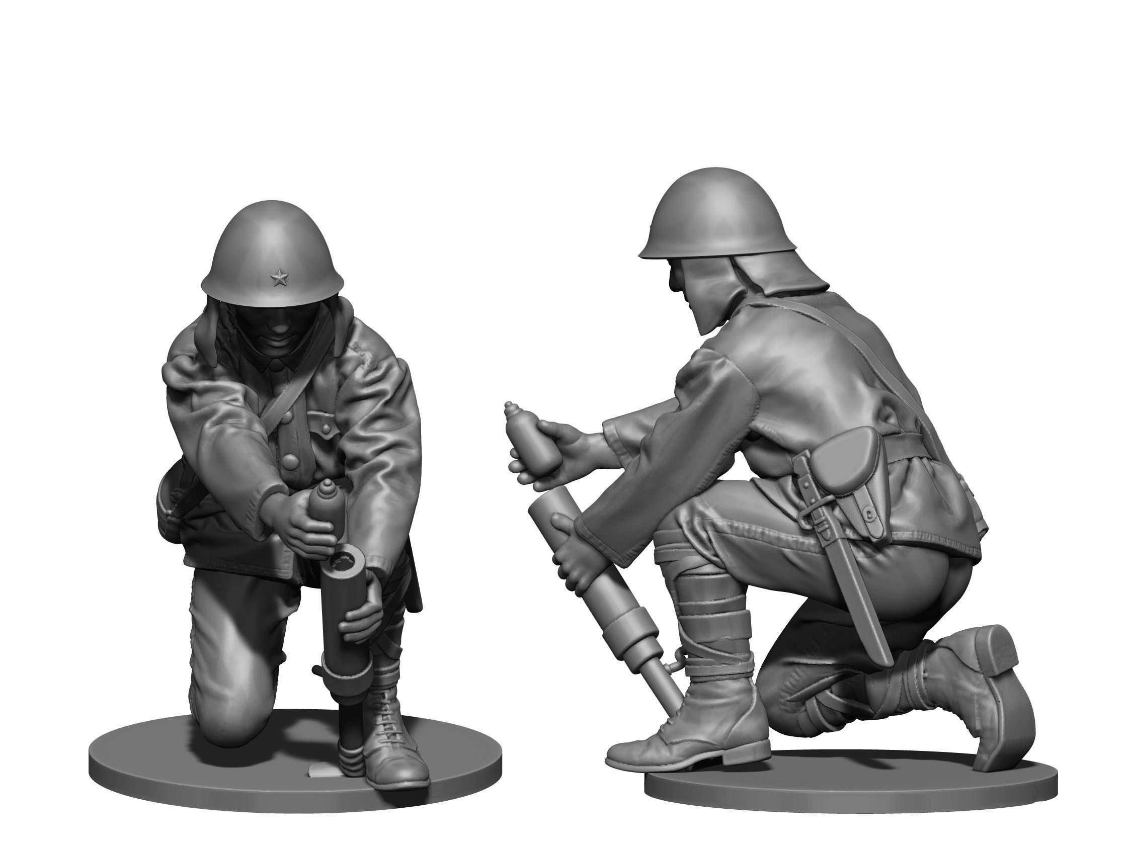 Japan soldier ww2 3D print model_3