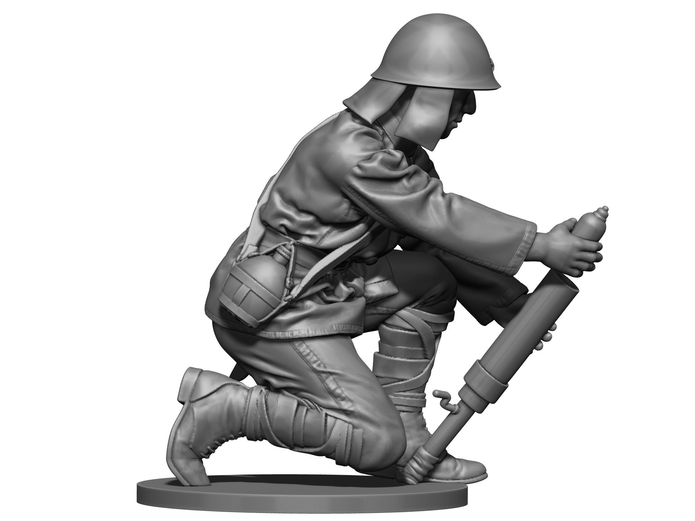 Japan soldier ww2 3D print model_7