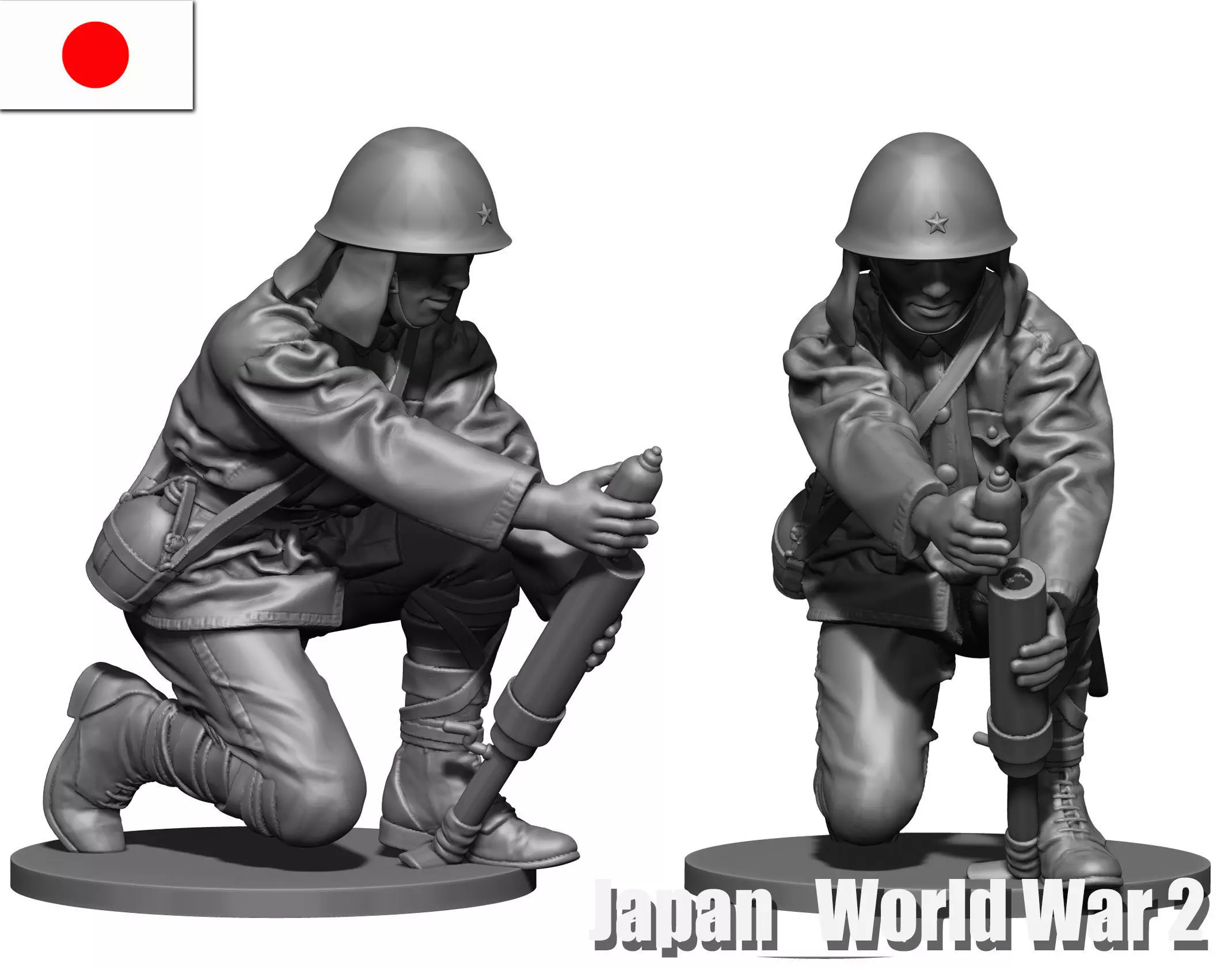 Japan soldier ww2 3D print model_0
