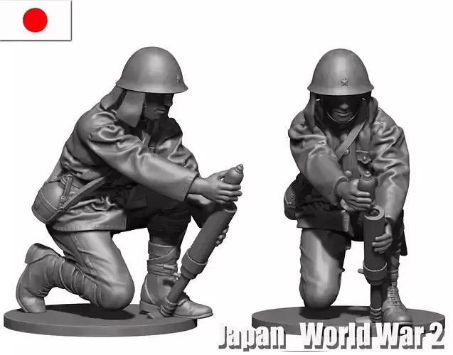 Japan soldier ww2 3D print model