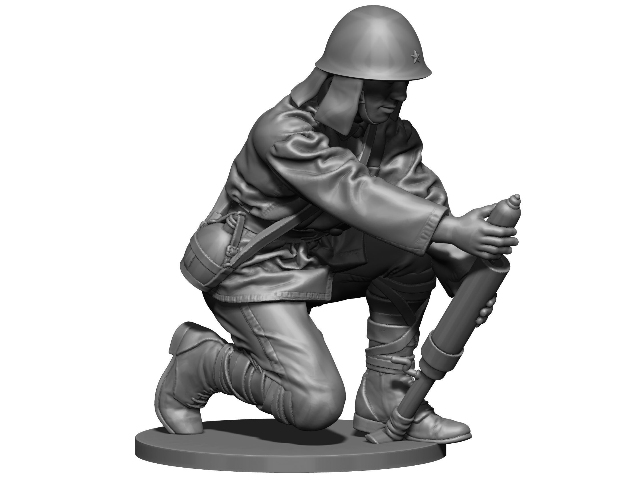 Japan soldier ww2 3D print model_5