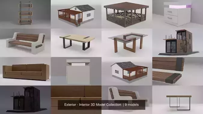 Exterior - Interior 3D Model Collection  
