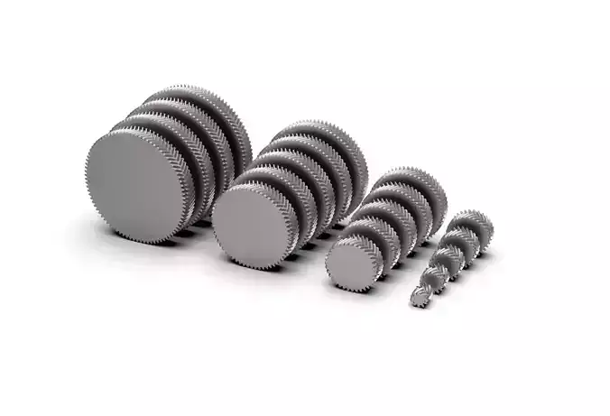 Herringbone Double Helical Gear Set 3D print model