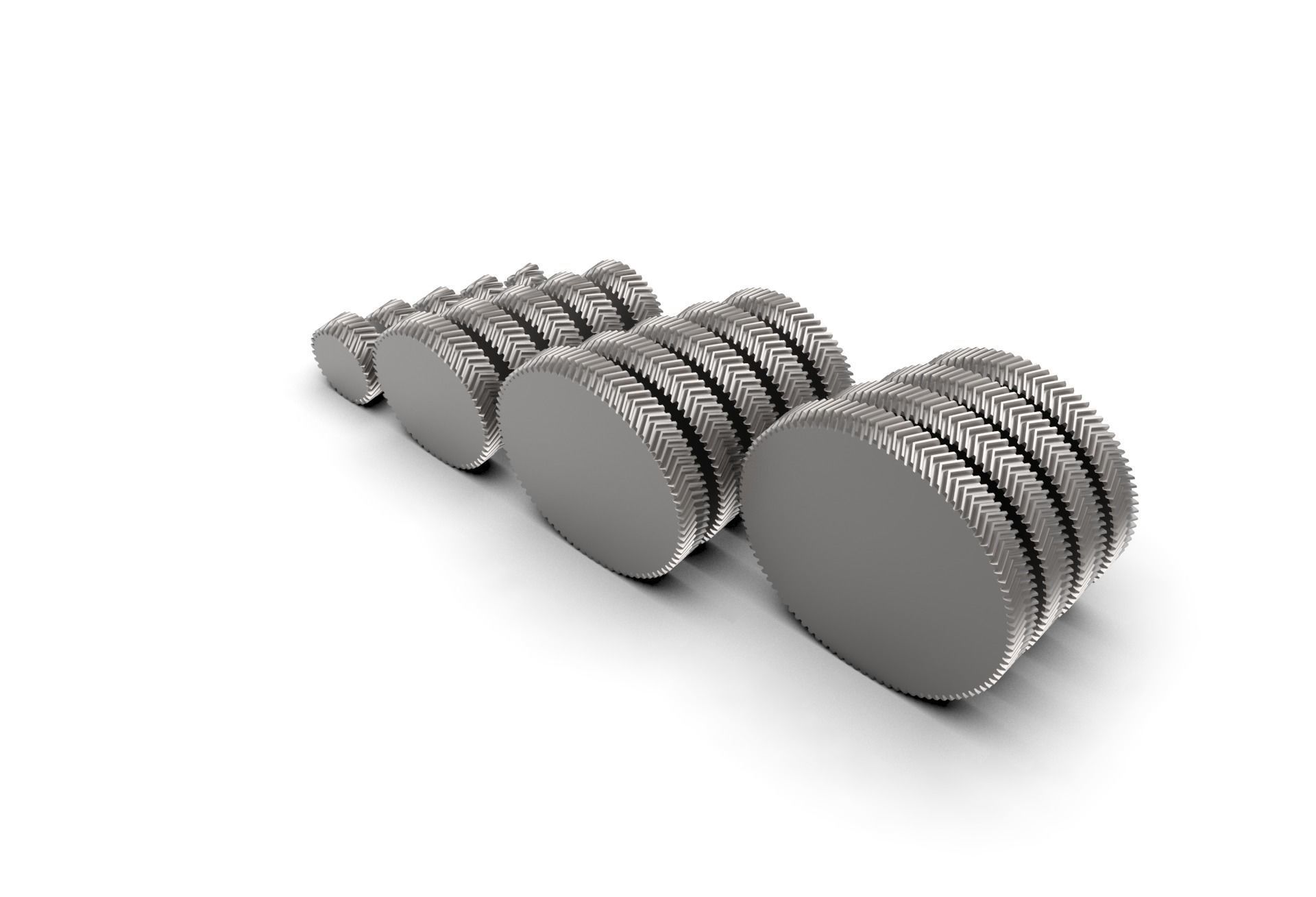 Herringbone Double Helical Gear Set 3D print model_12