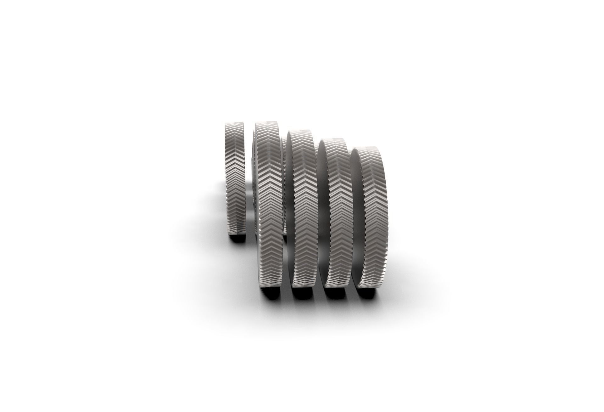 Herringbone Double Helical Gear Set 3D print model_14