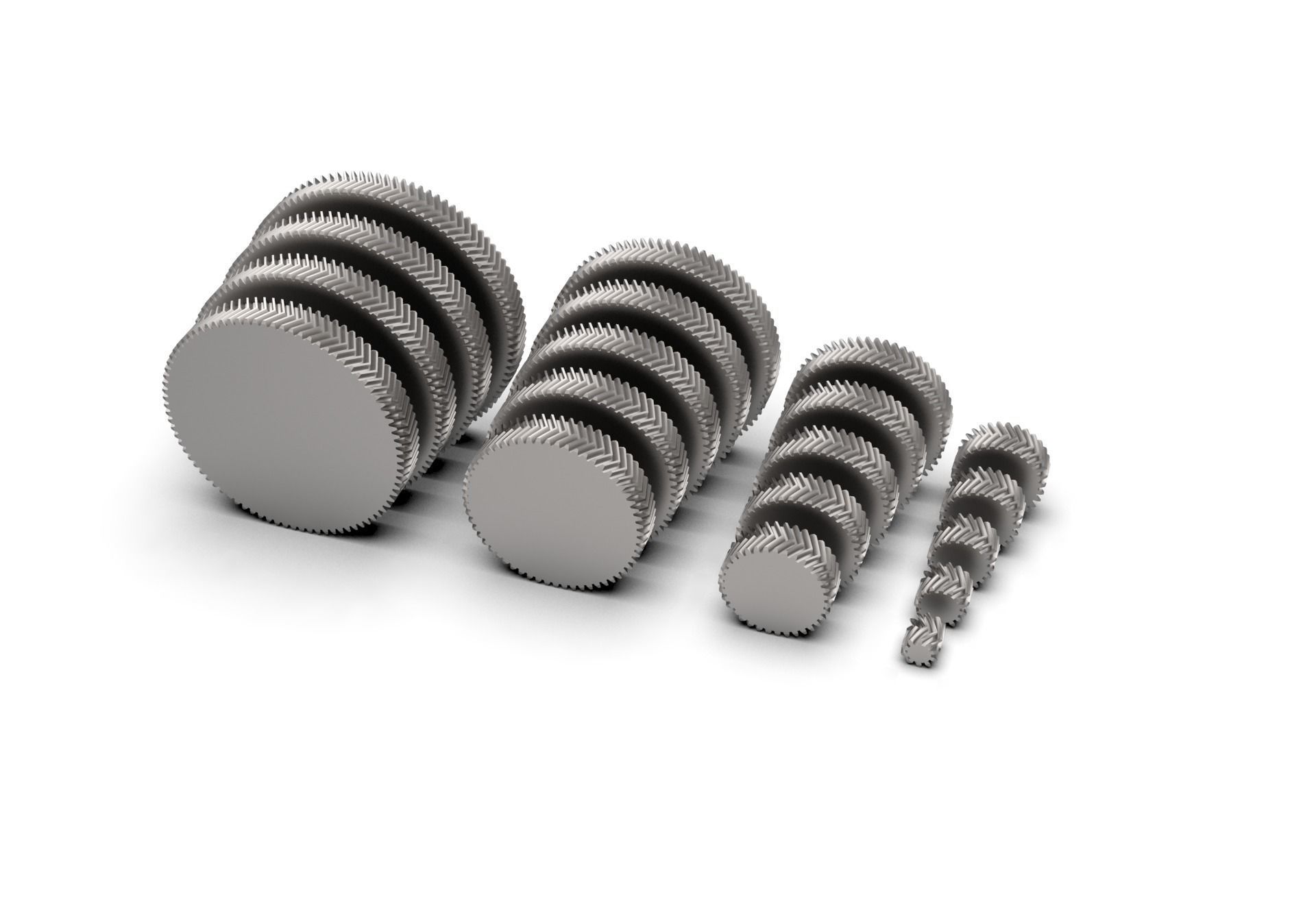 Herringbone Double Helical Gear Set 3D print model_19