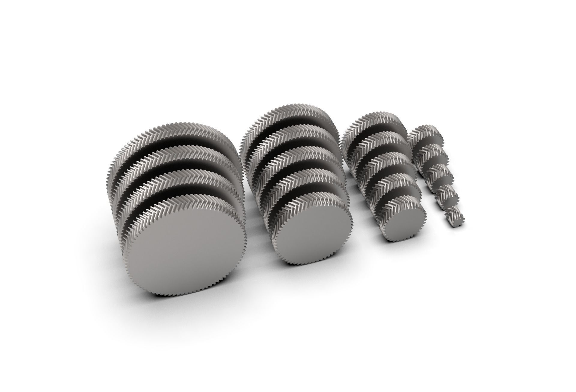 Herringbone Double Helical Gear Set 3D print model_17
