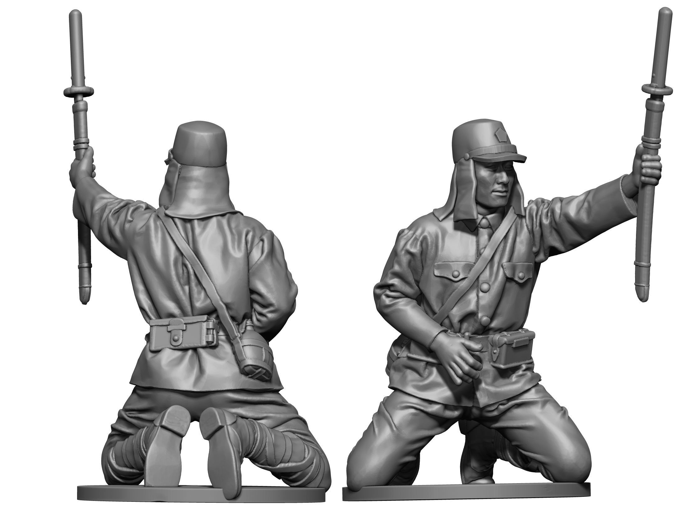Japan Soldier ww2 3D print model_2