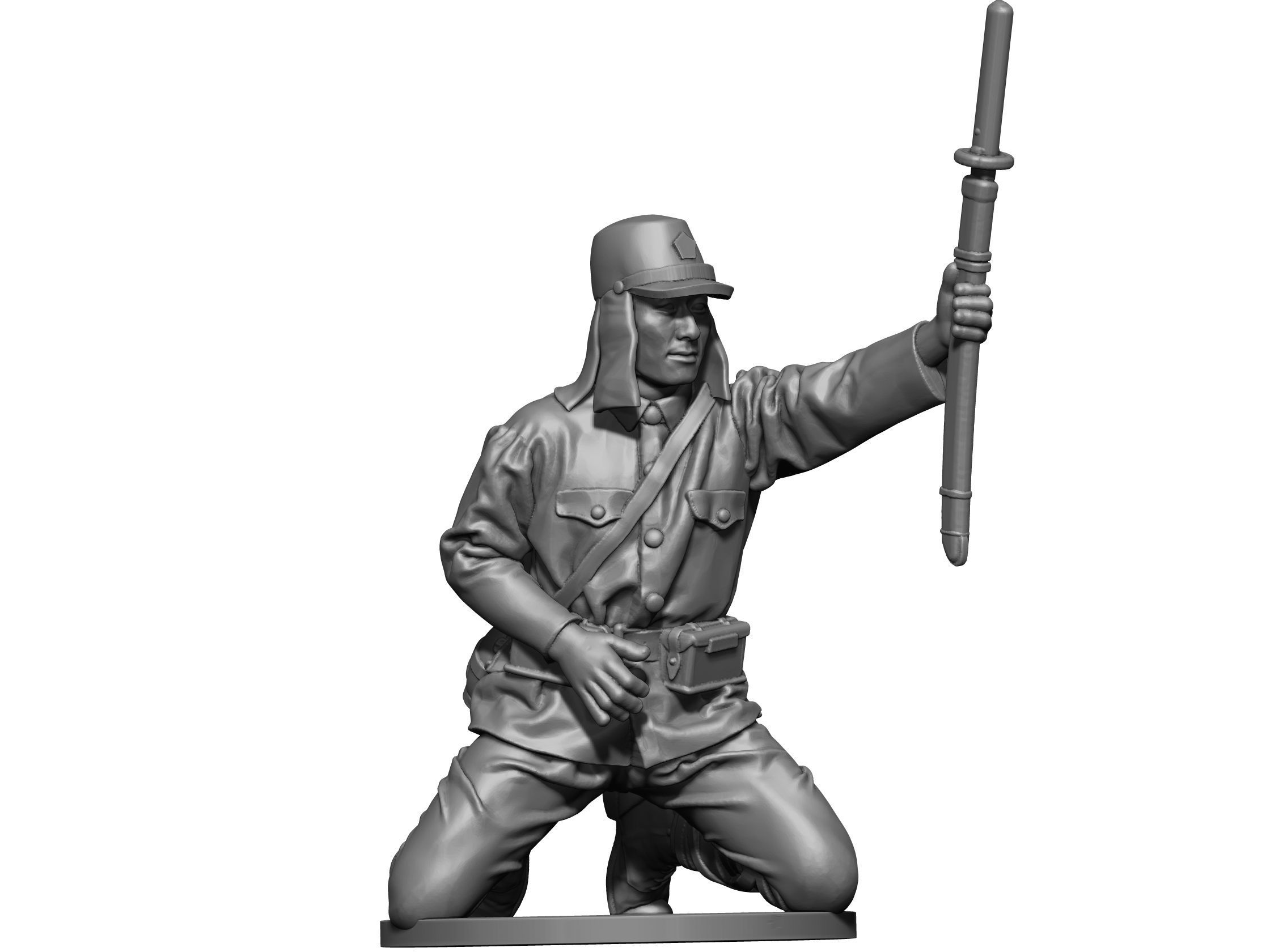 Japan Soldier ww2 3D print model_3