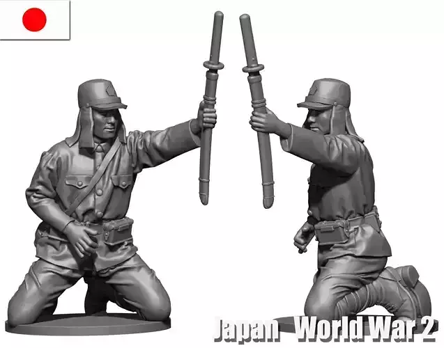 Japan Soldier ww2 3D print model