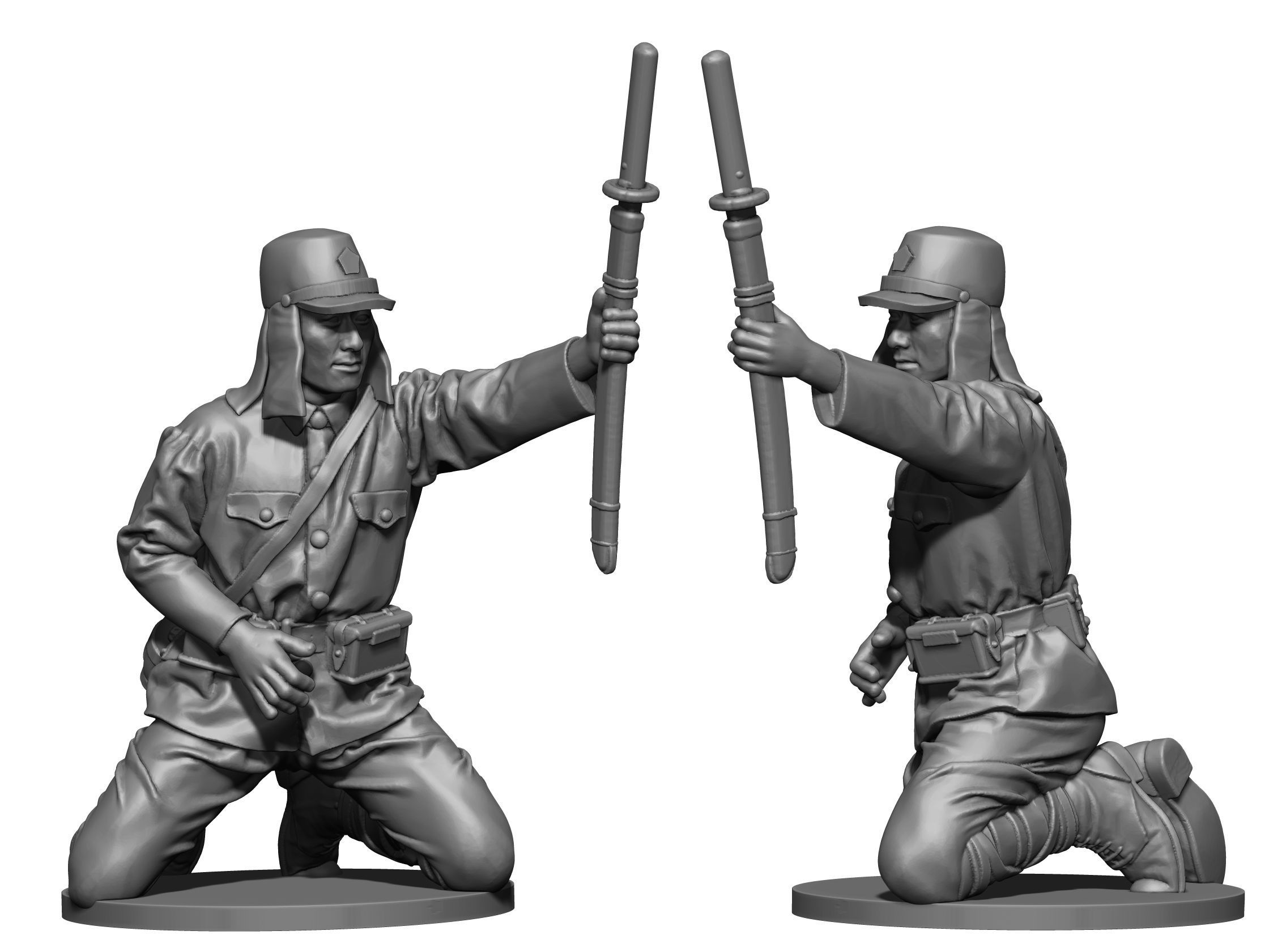 Japan Soldier ww2 3D print model_1