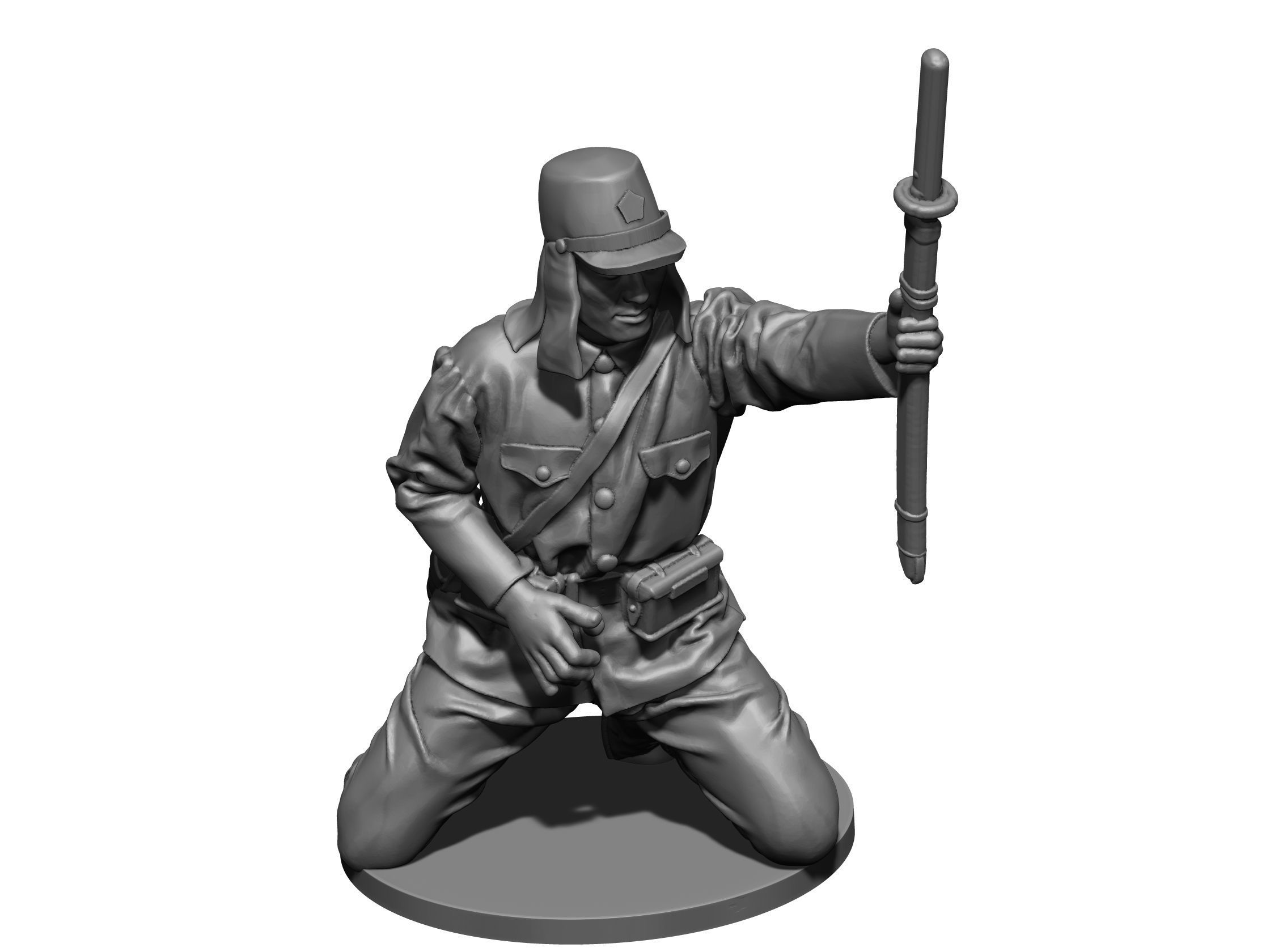 Japan Soldier ww2 3D print model_7