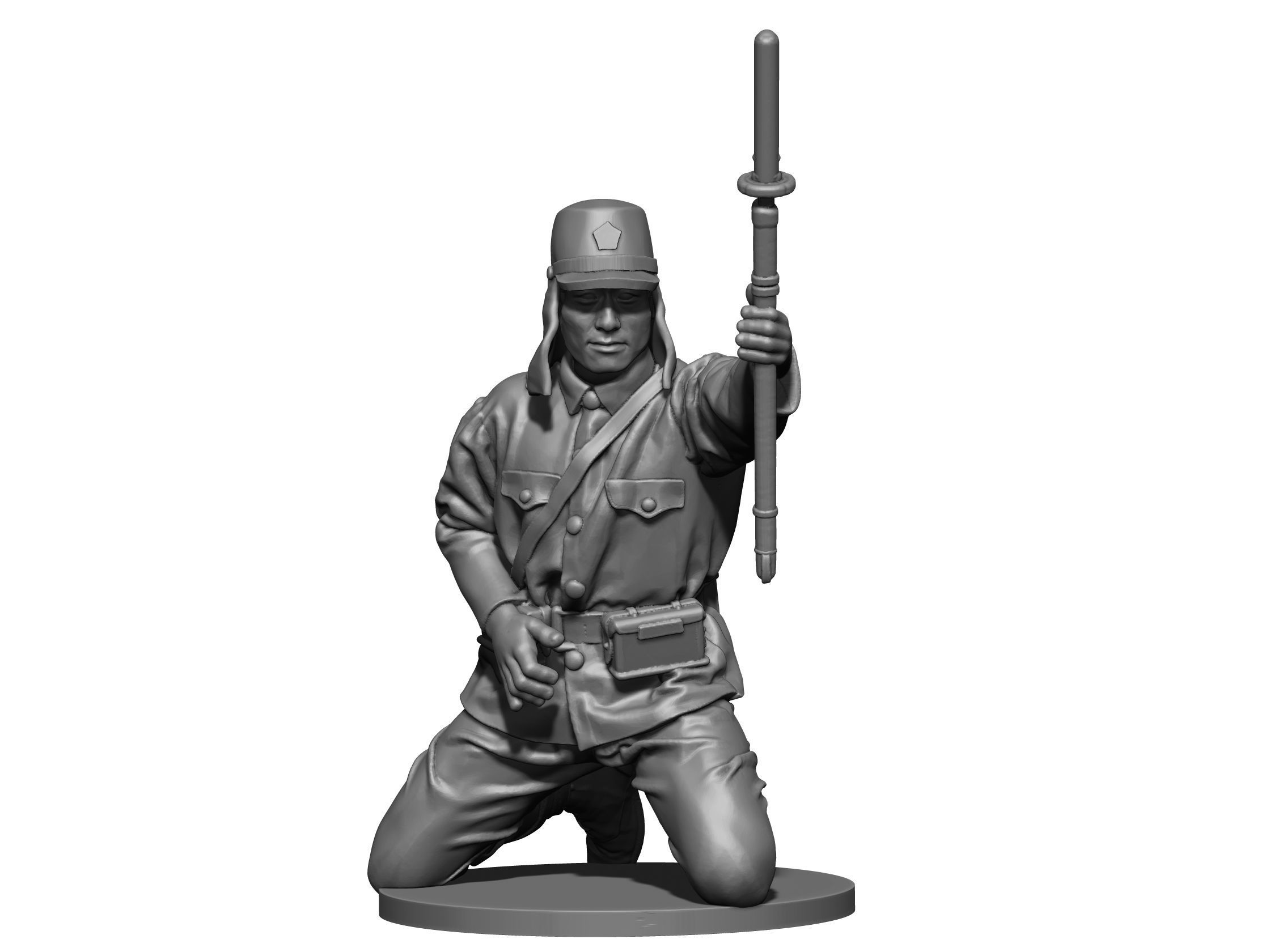 Japan Soldier ww2 3D print model_4