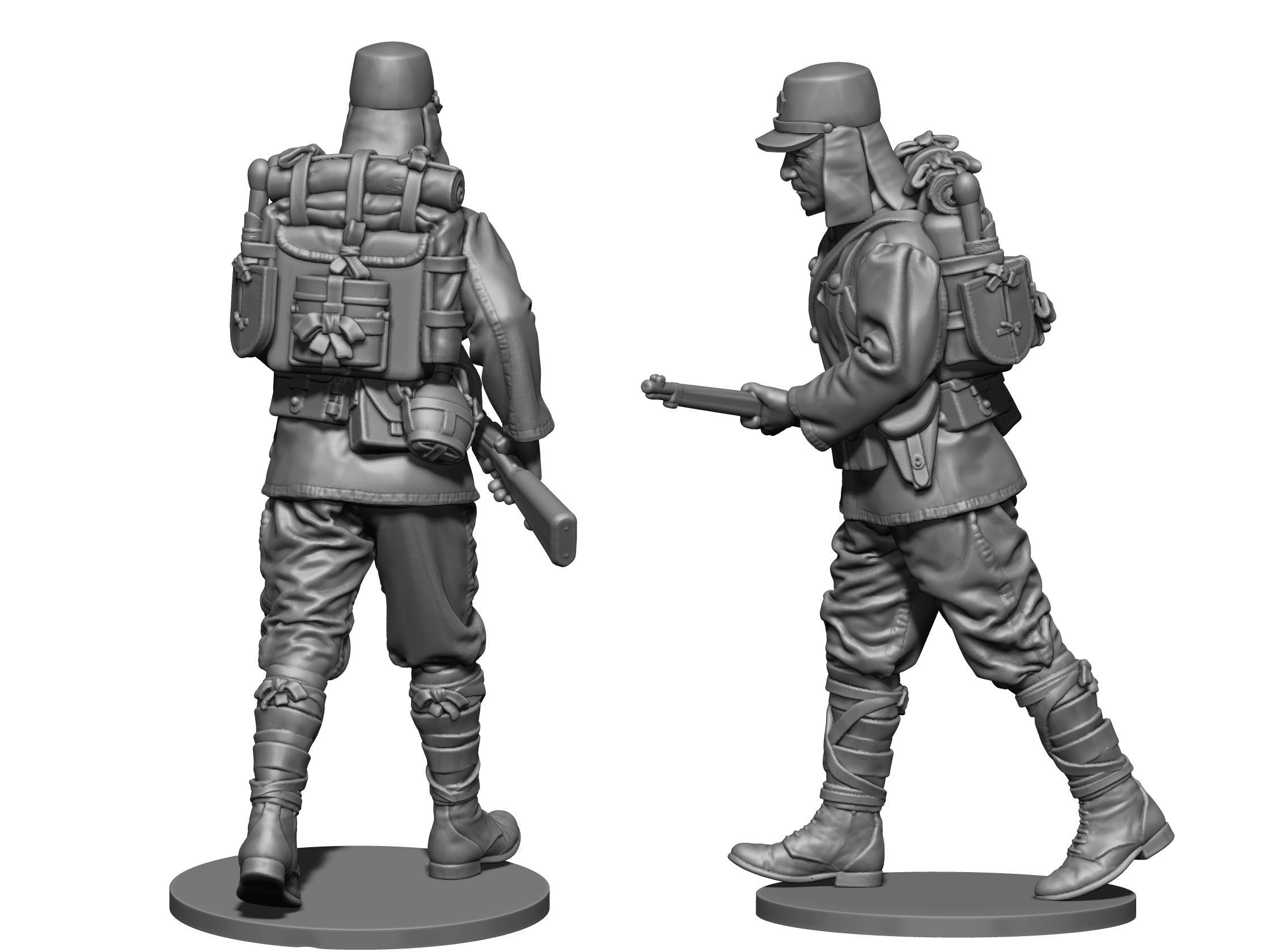 Japan soldier ww2  3D print model_2