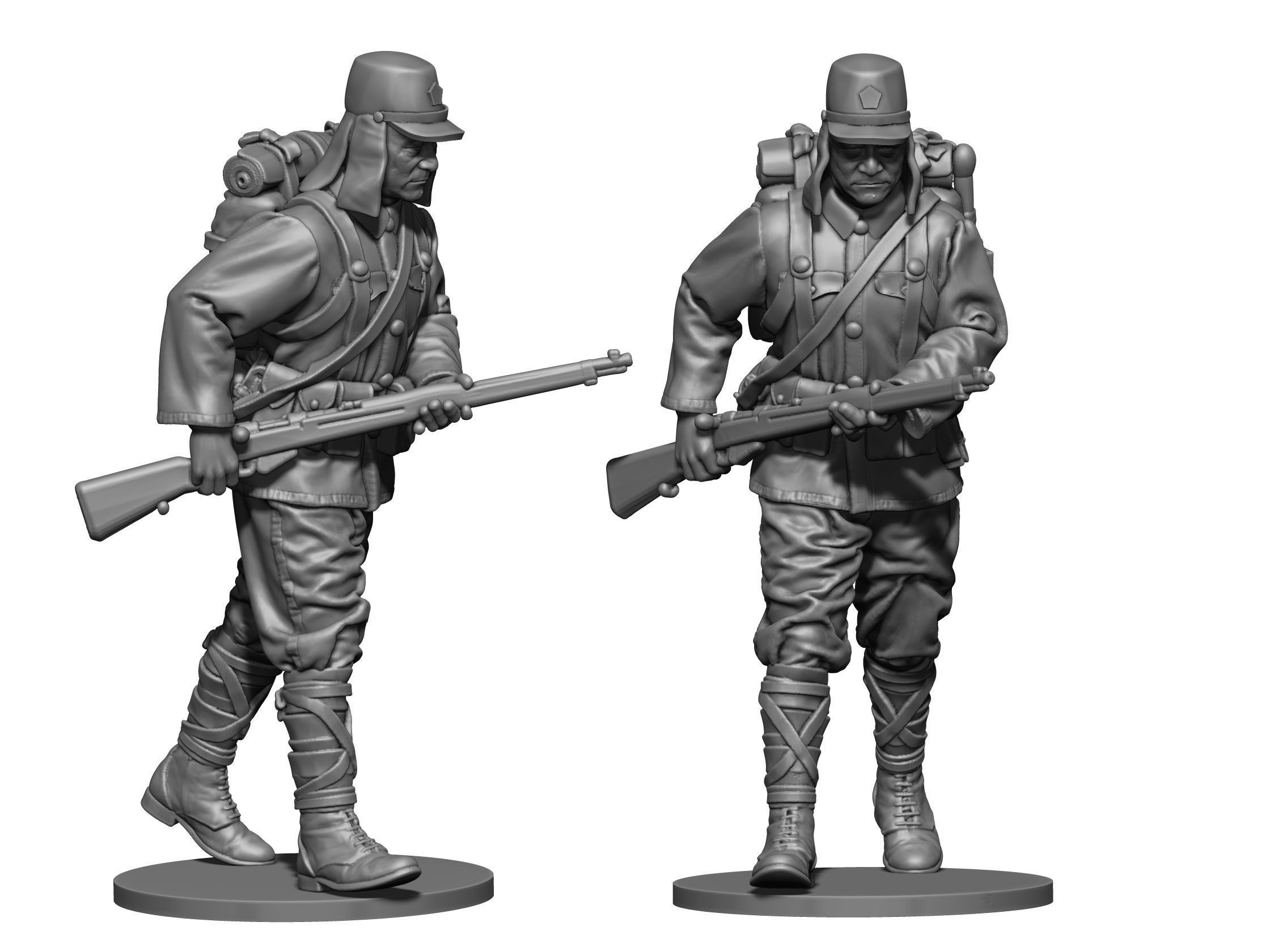 Japan soldier ww2  3D print model_3