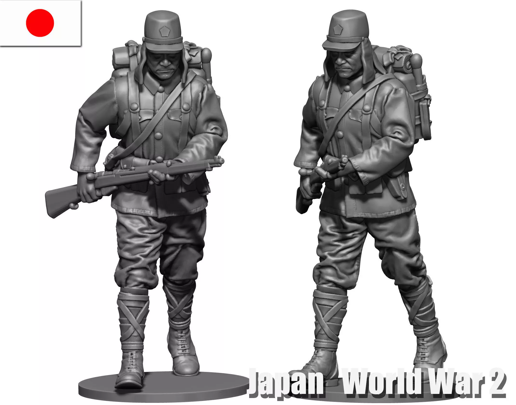 Japan soldier ww2  3D print model_0