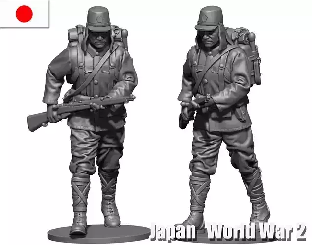 Japan soldier ww2  3D print model