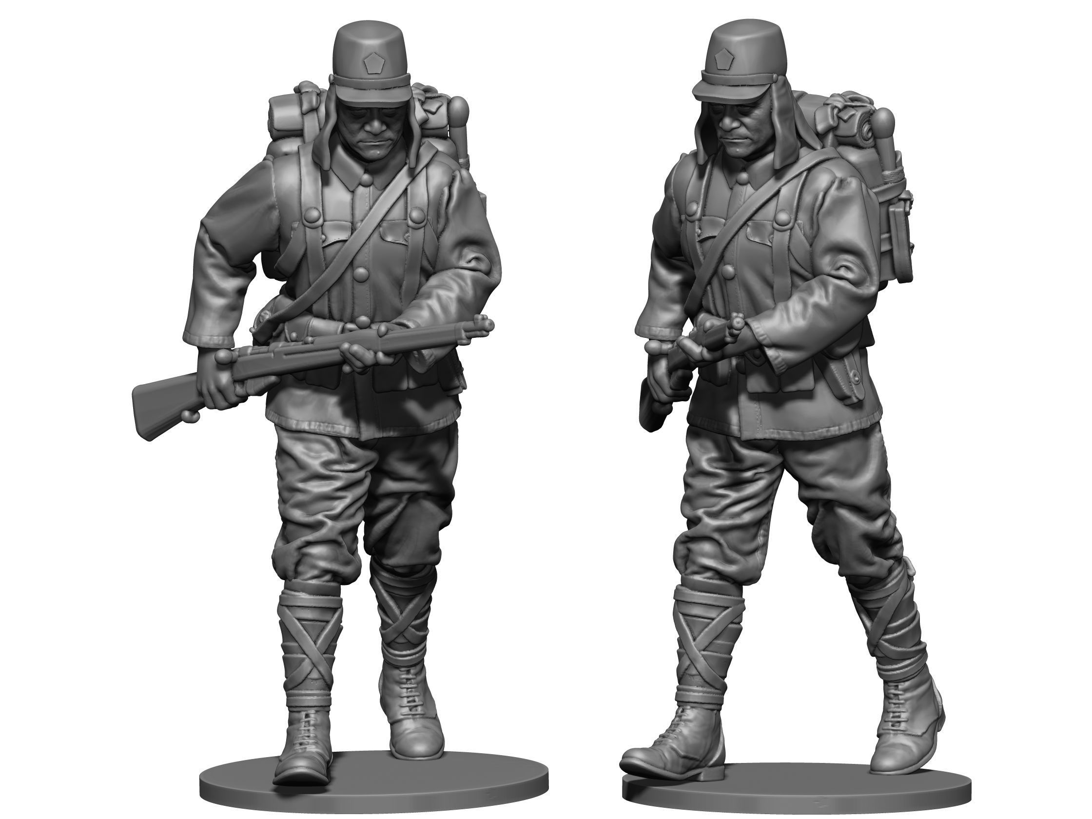 Japan soldier ww2  3D print model_1