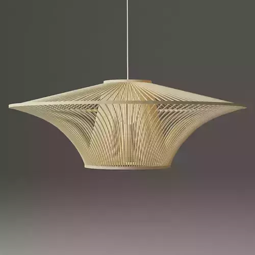 Pendant lamp rattan 3D model