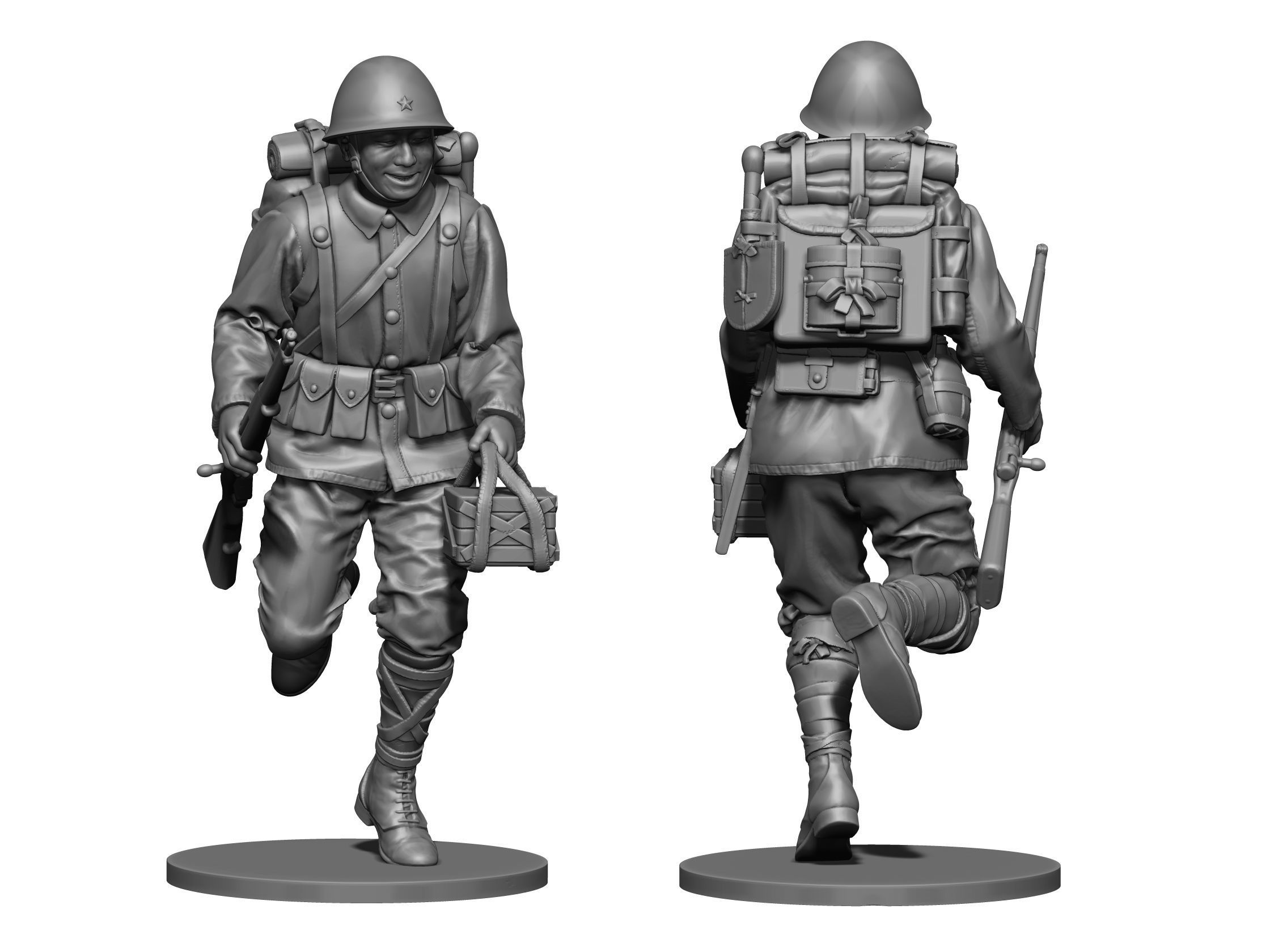 Japan soldier ww2  3D print model_6