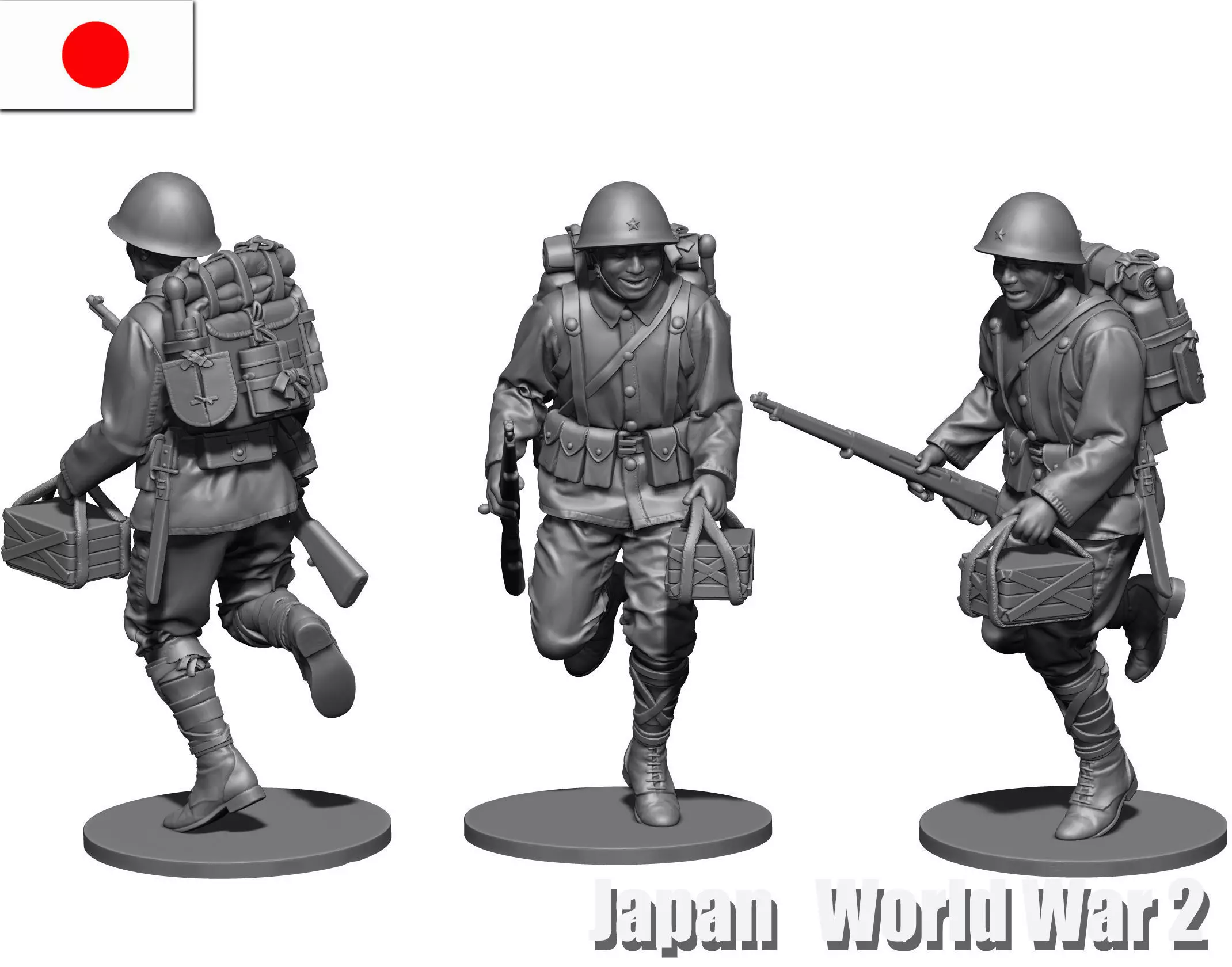 Japan soldier ww2  3D print model_0