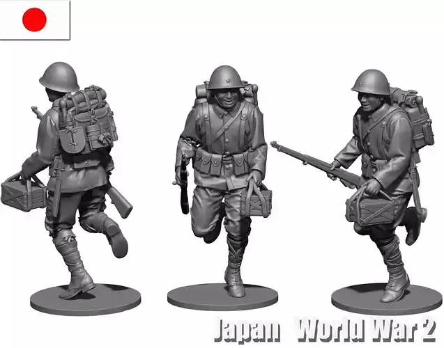 Japan soldier ww2  3D print model