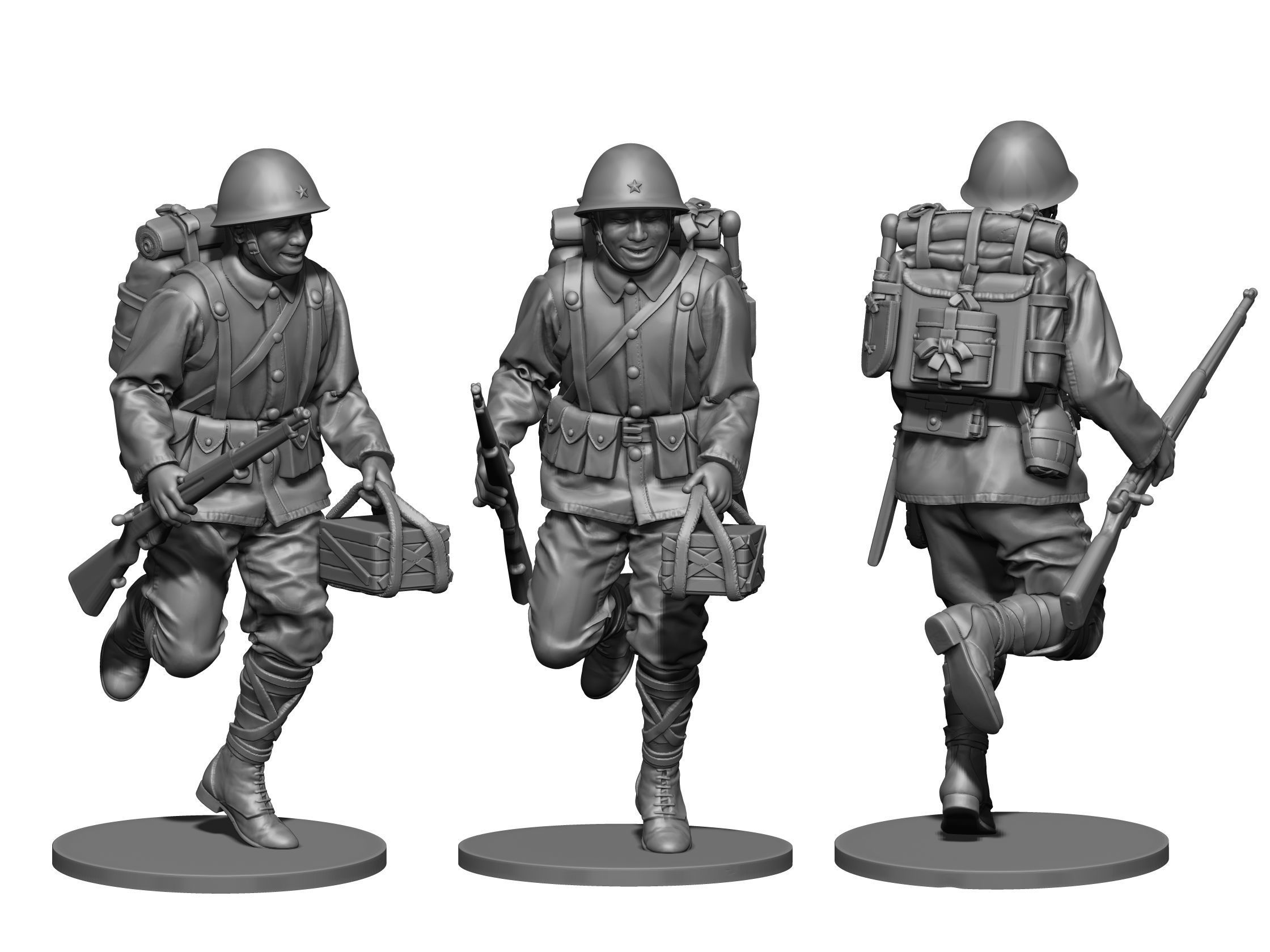 Japan soldier ww2  3D print model_3
