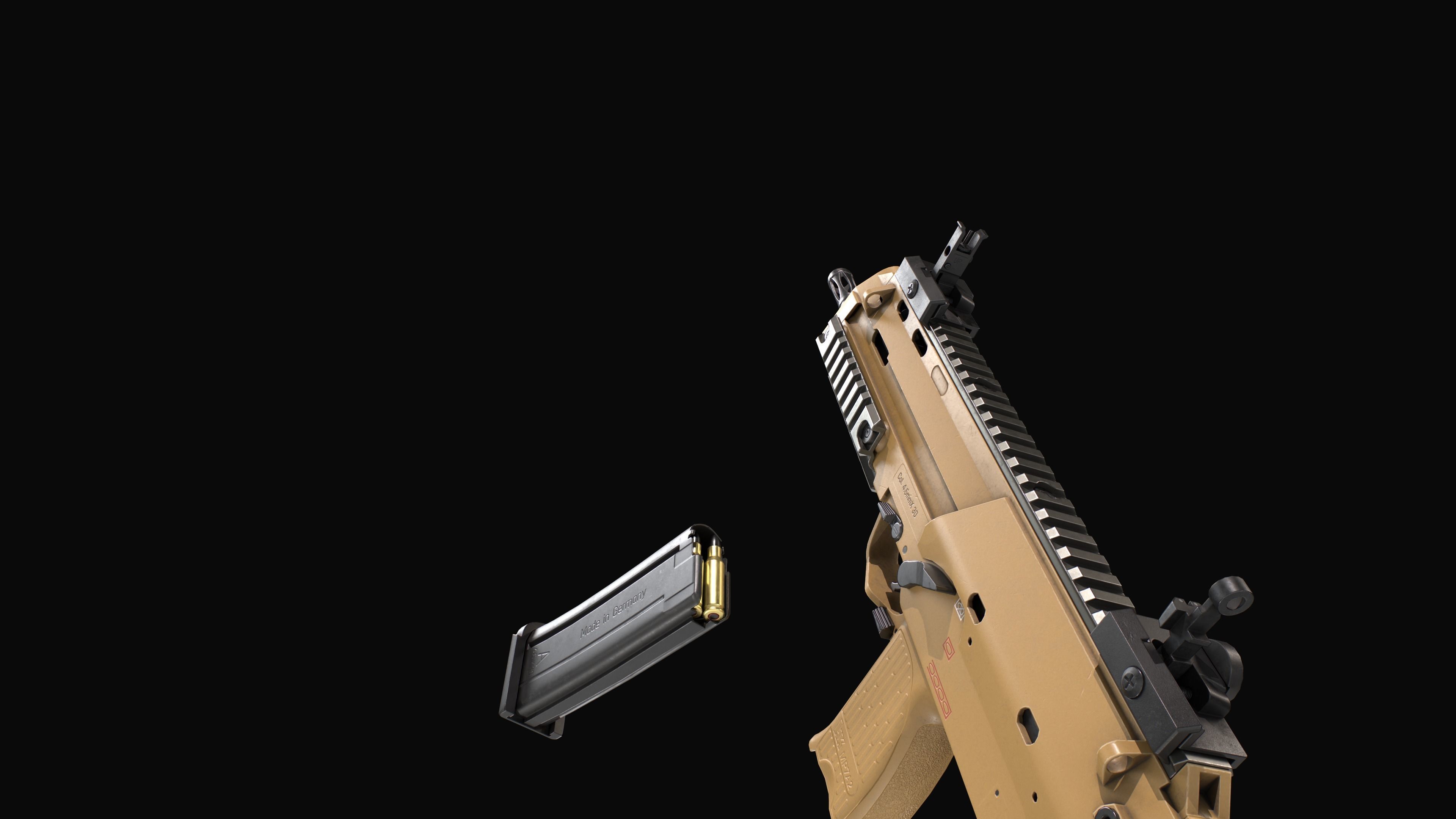 Modular SMG HK MP7A2 Low-poly 3D model_29
