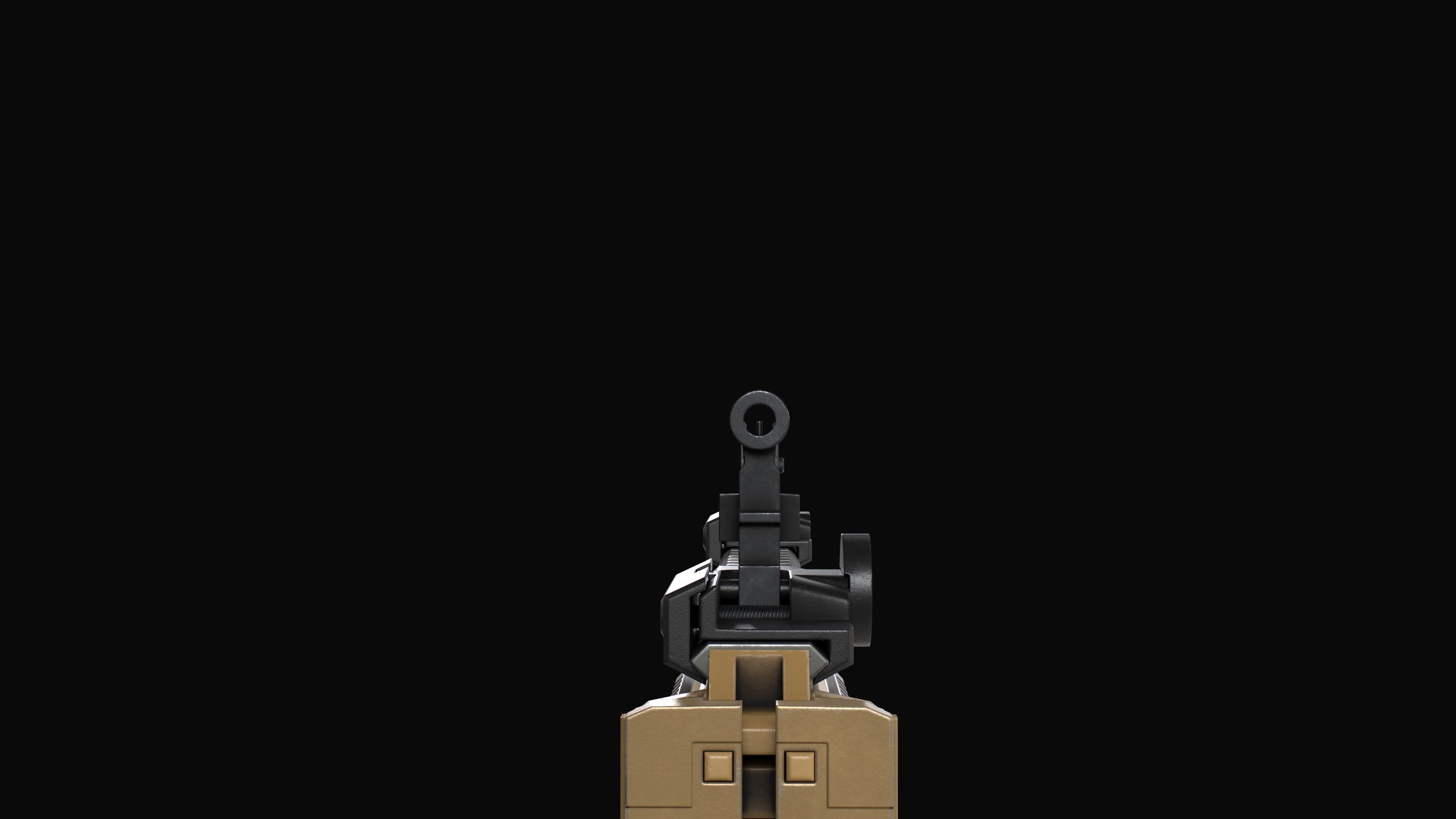 Modular SMG HK MP7A2 Low-poly 3D model_30