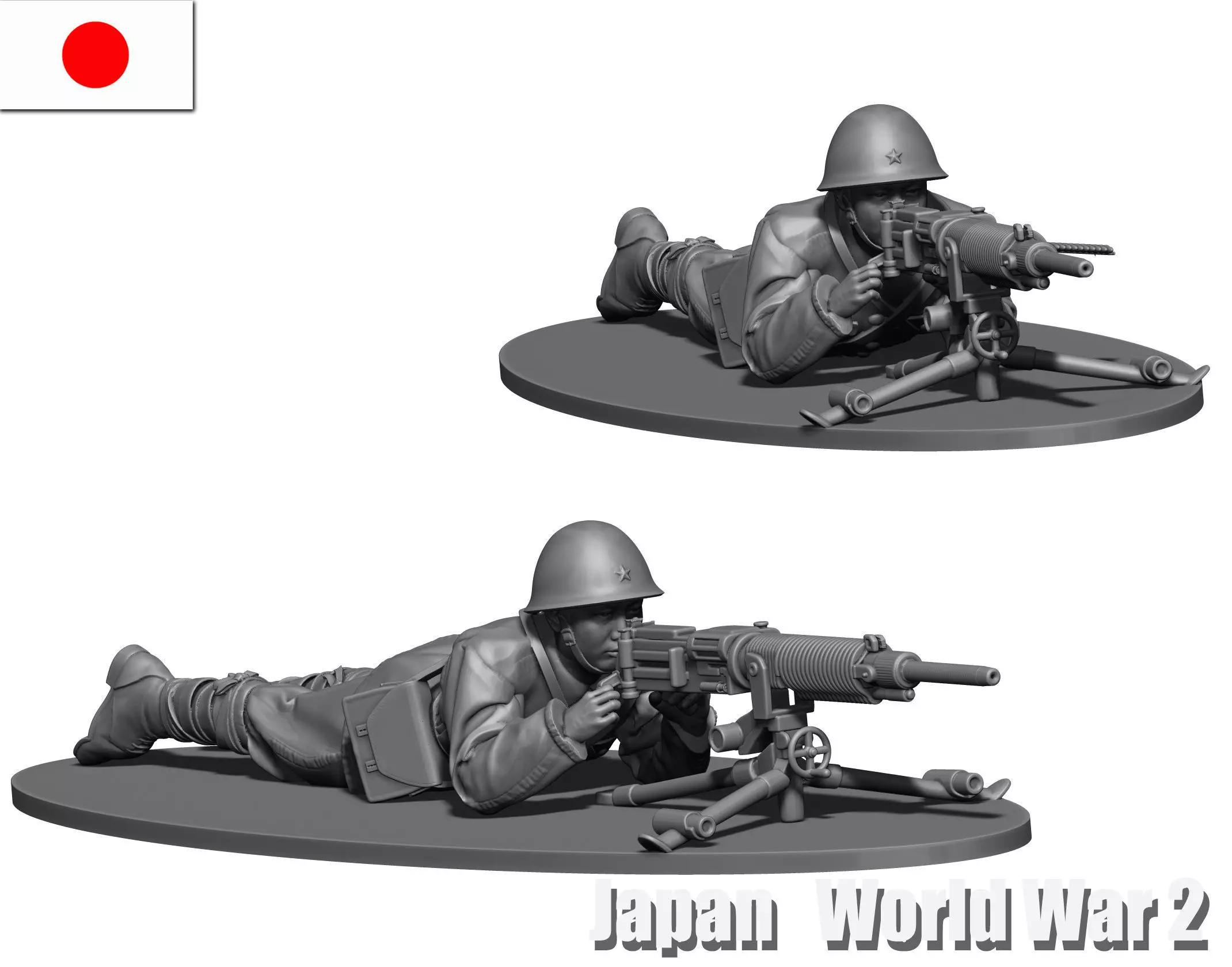 Japan soldier ww2 3D print model_0
