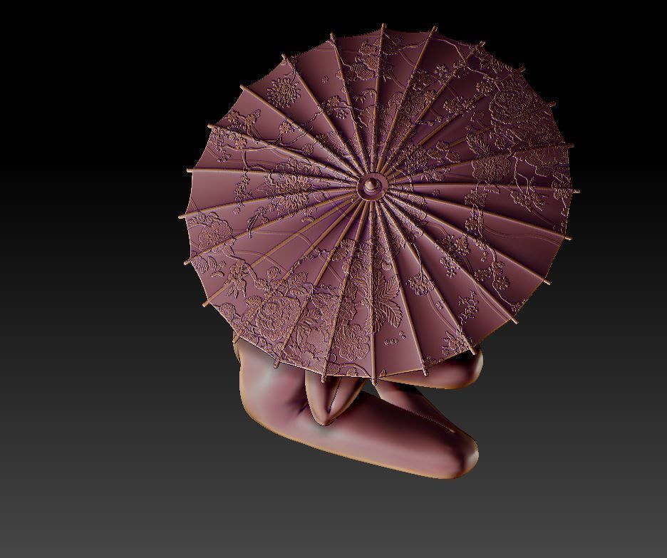 Japanese geisha 3D print model_4