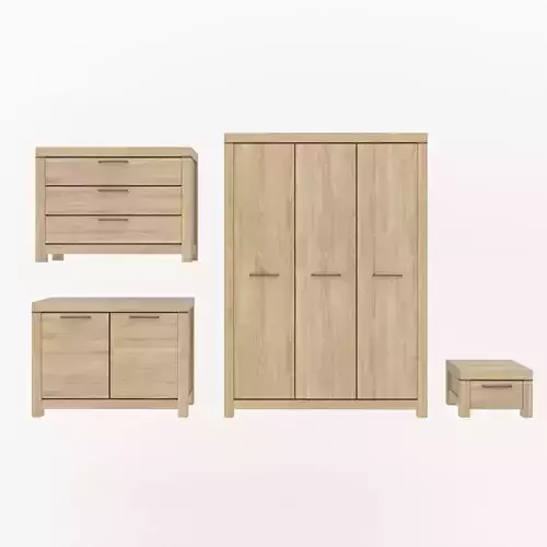 Furniture set Black Red White  collection Gent