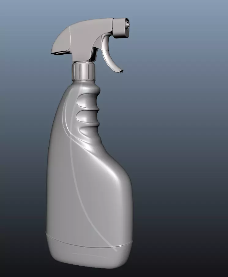 sanitiser sprayer bottel modelled in maya 3D model_0