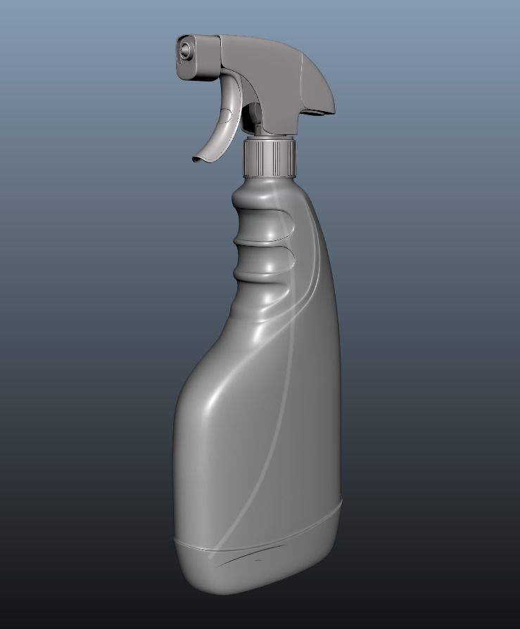 sanitiser sprayer bottel modelled in maya 3D model_2