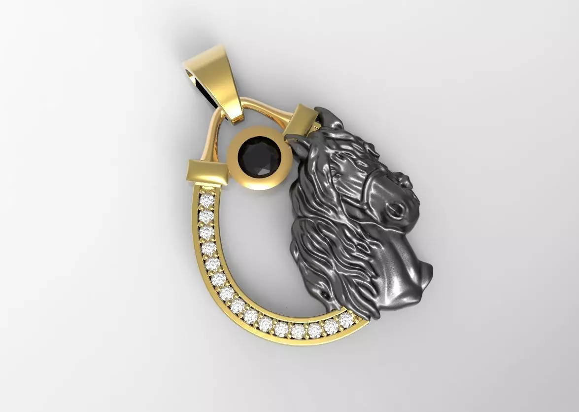 Horse Pendant  3D print model_0
