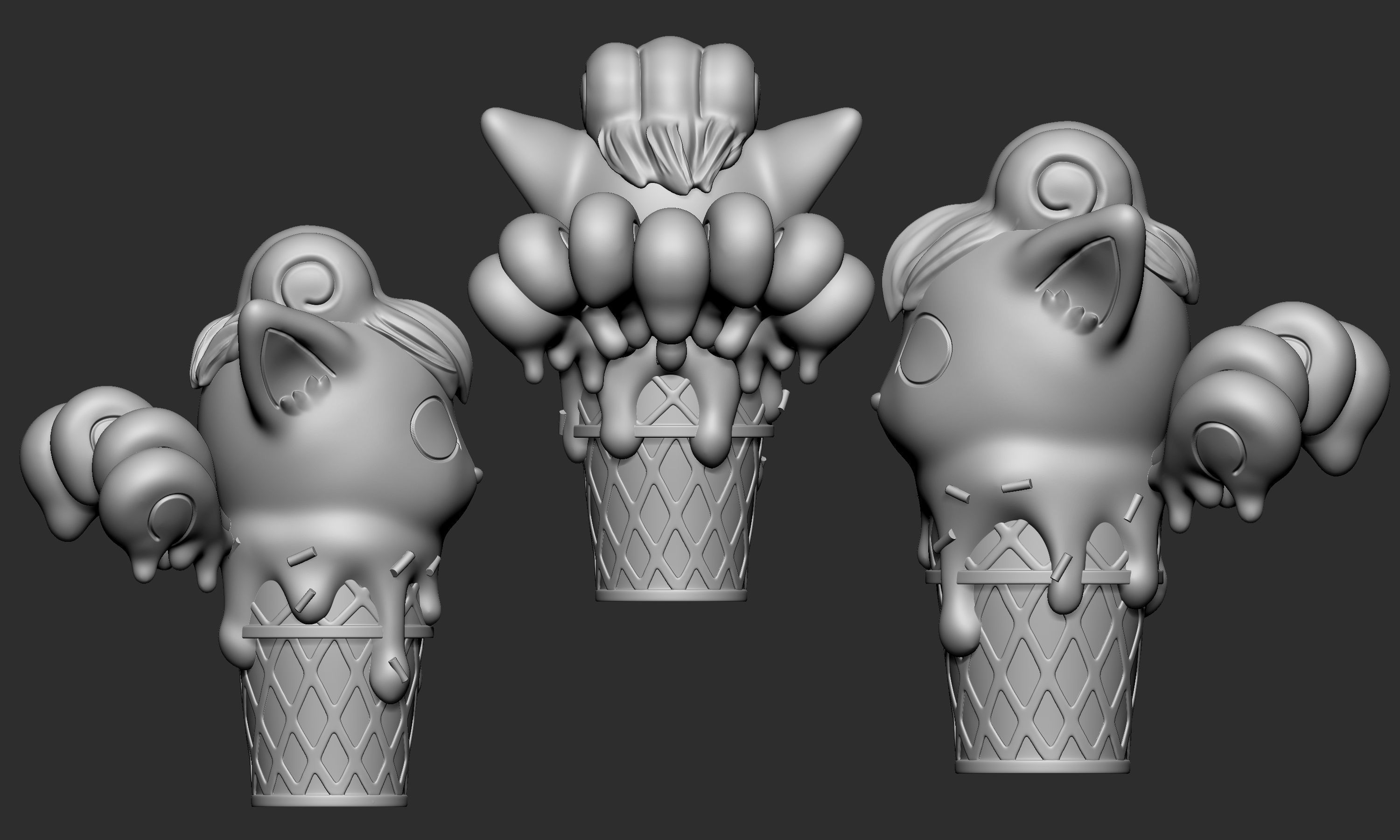 Pokemon - Ice Cream Vulpix 3D print model_6