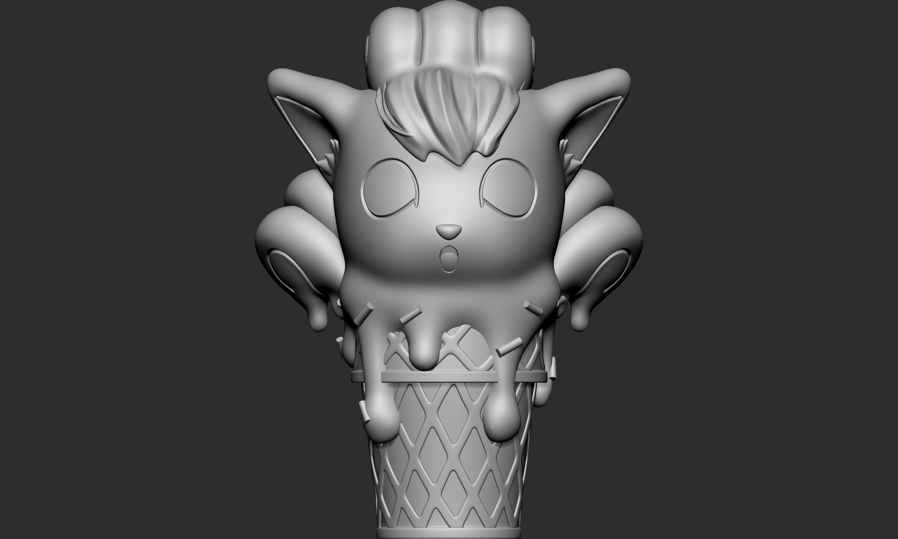 Pokemon - Ice Cream Vulpix 3D print model_4