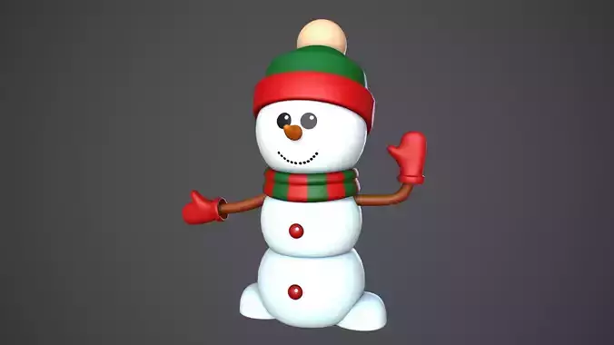 Snowman Cute Stylized