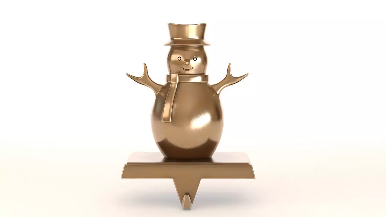 Snowman Christmas Stocking Hanger 3D model