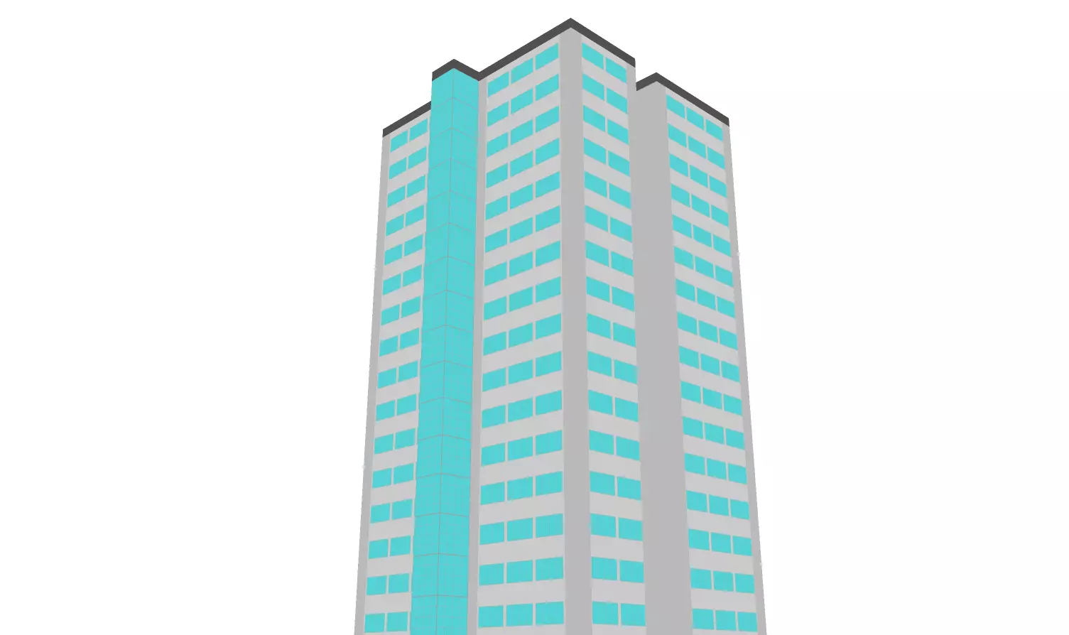 Simple Textured Building 01  3D model_0