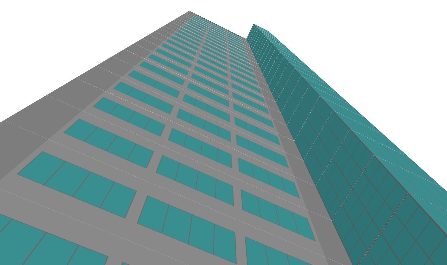 Simple Textured Building 01  3D model_8