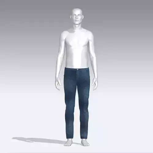 Pants mannequin wearing jeans