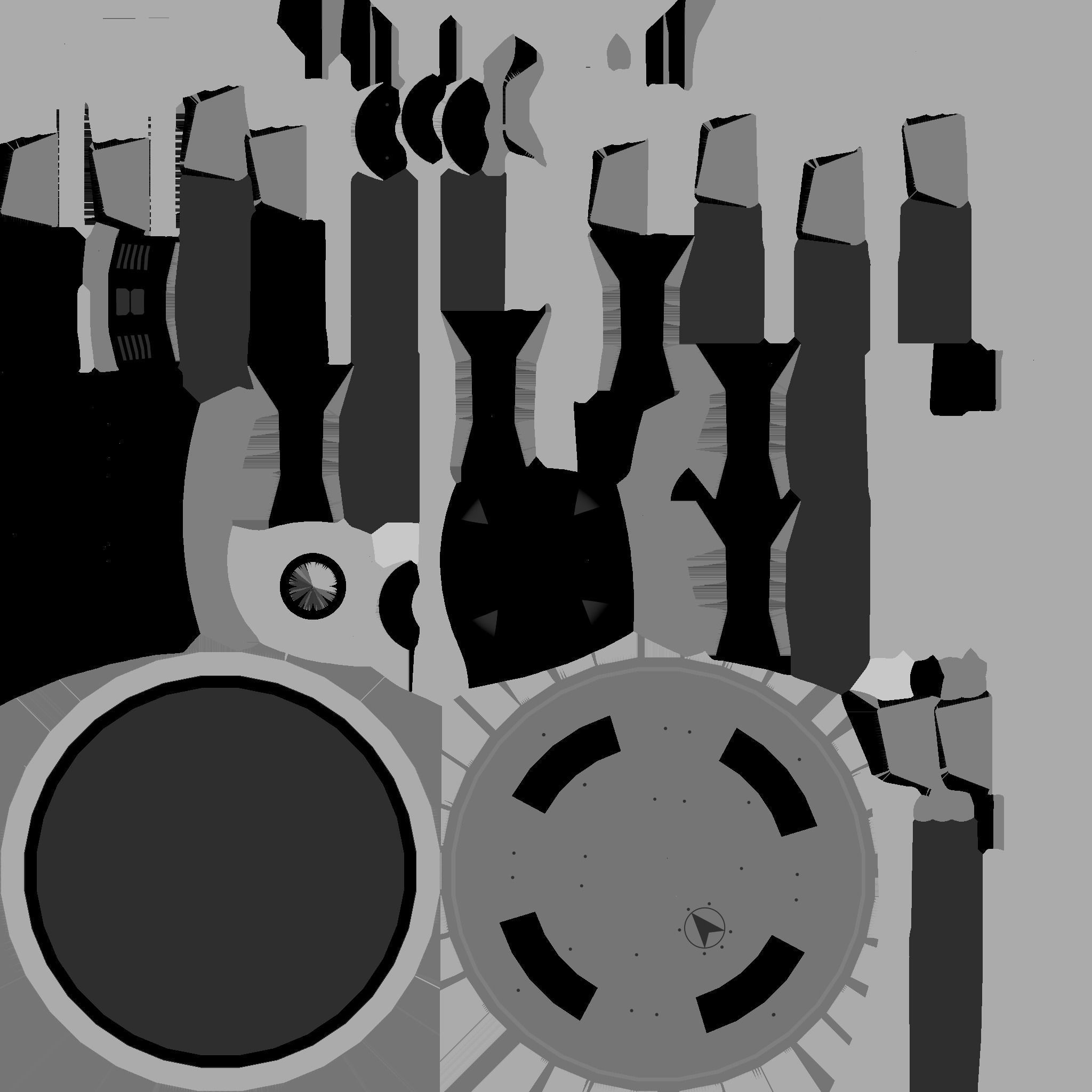 SciFi Facility C02 White Gray - Sci Fi Exterior Design Low-poly 3D model_23