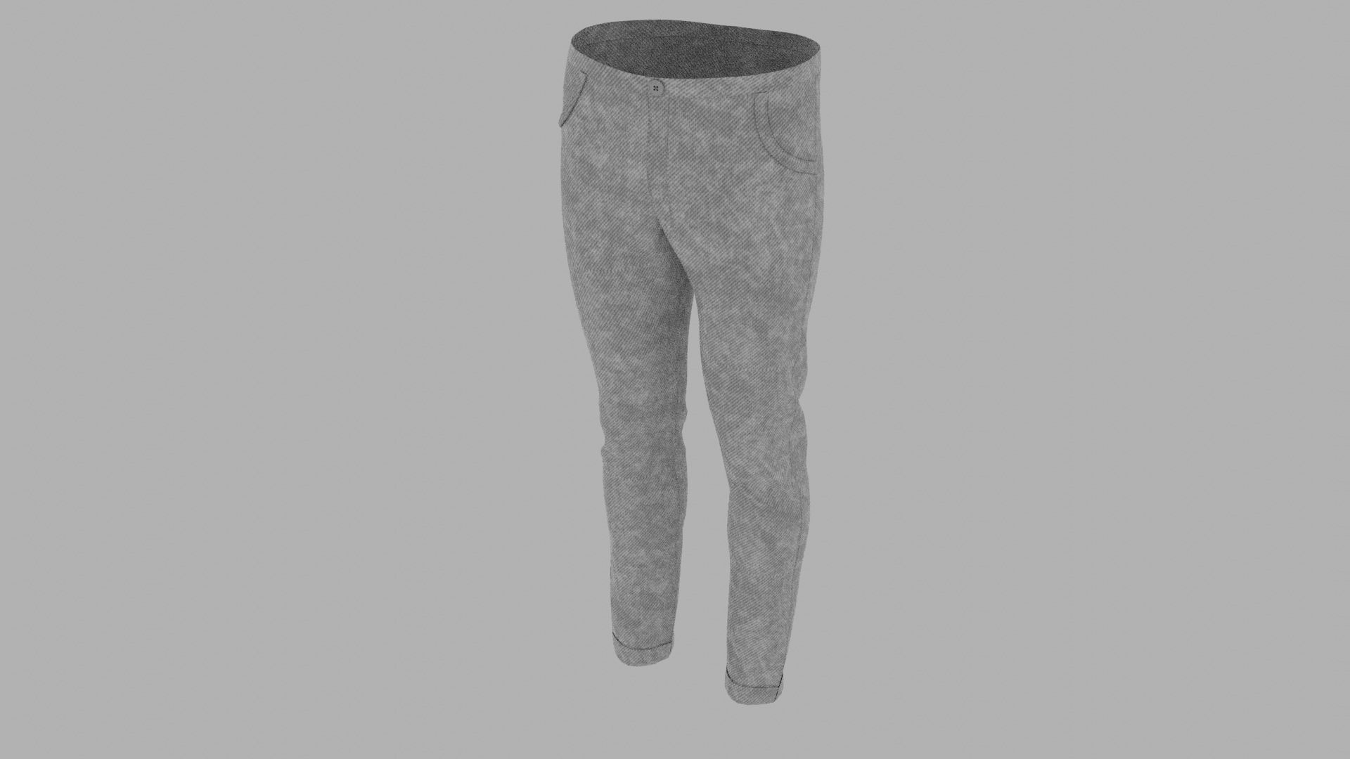Pants mannequin wearing Low-poly 3D model_5