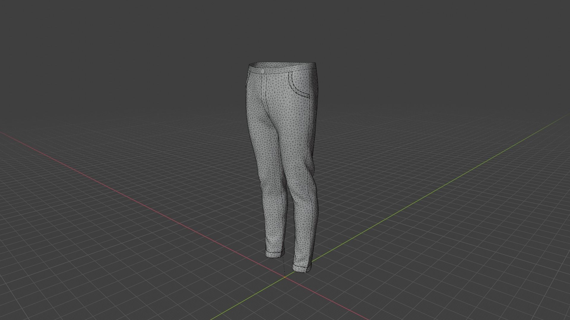 Pants mannequin wearing Low-poly 3D model_9