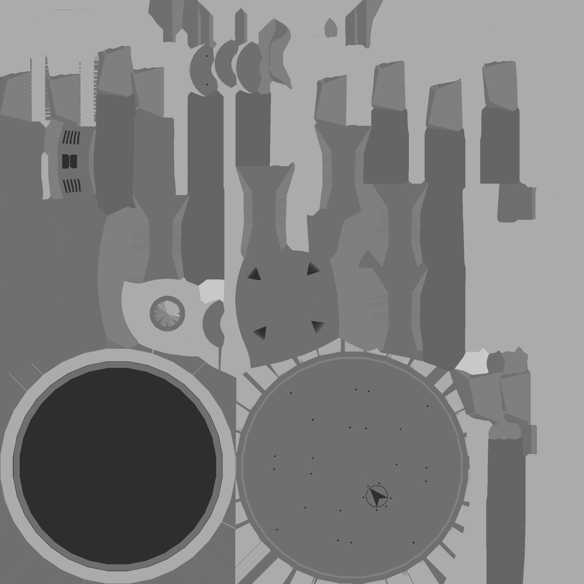 SciFi Facility C04 Orange - Sci Fi Exterior Design Low-poly 3D model_23