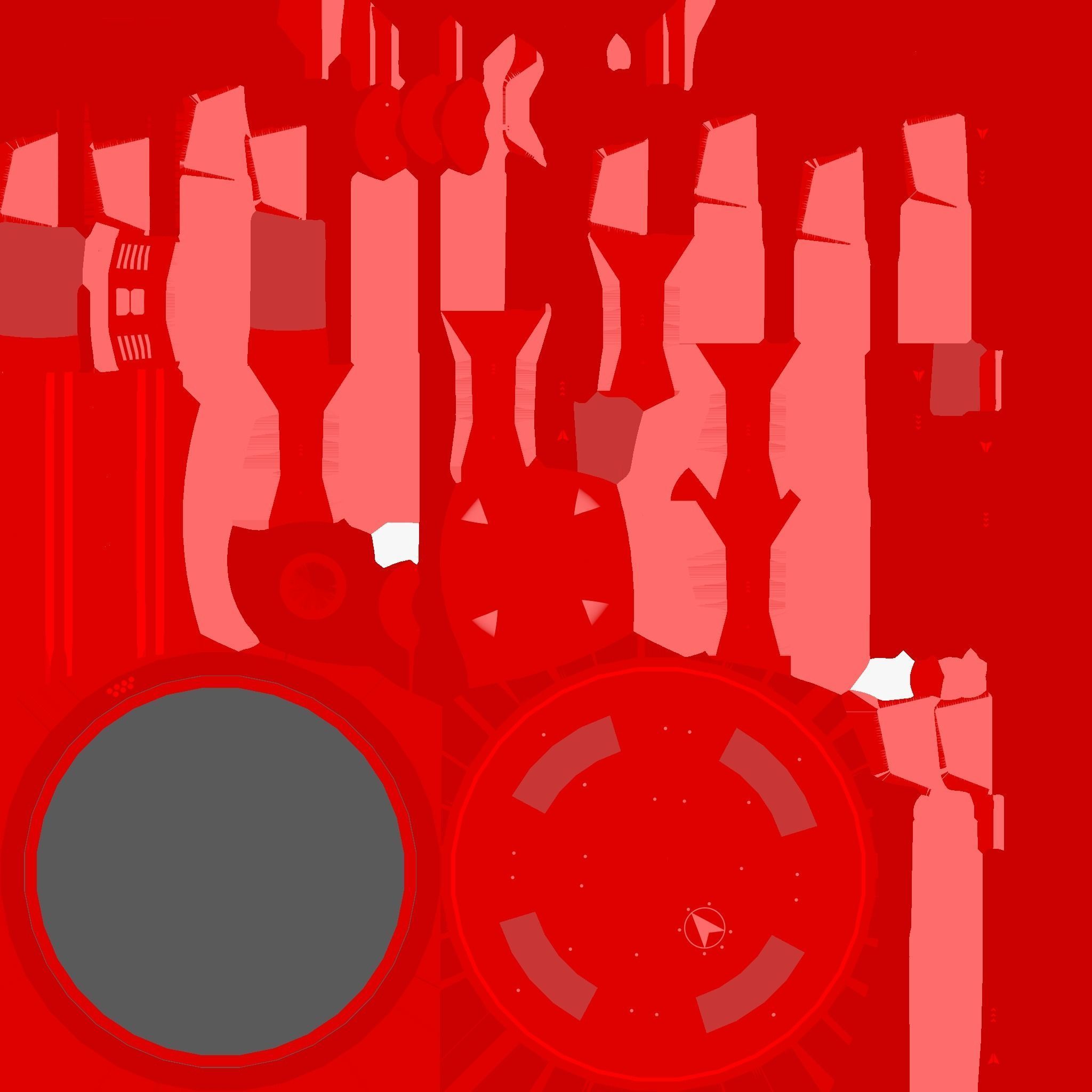 SciFi Facility C05 Red - Sci Fi Exterior Design Low-poly 3D model_20